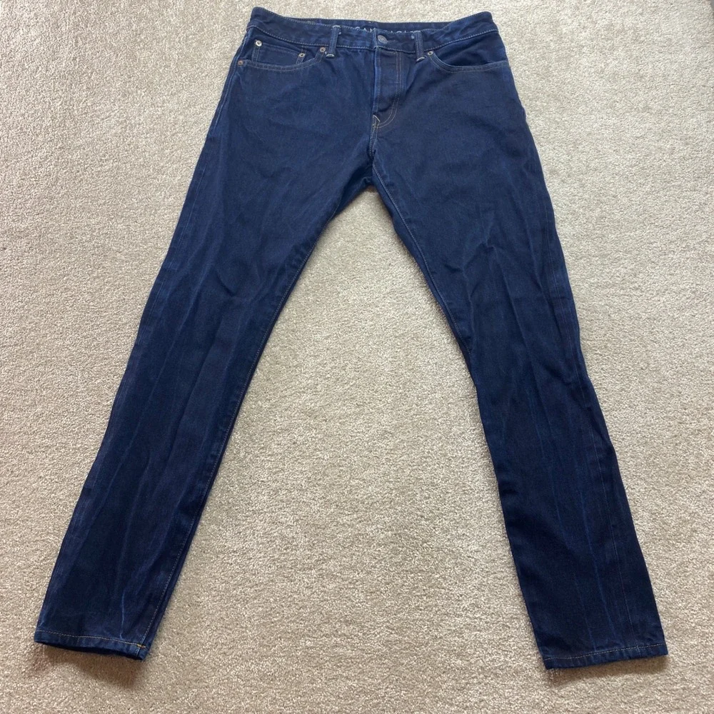 American Eagle Outfitters Jeans Mens 32x32 Slim‎ Taper Dark Wash Button Fly